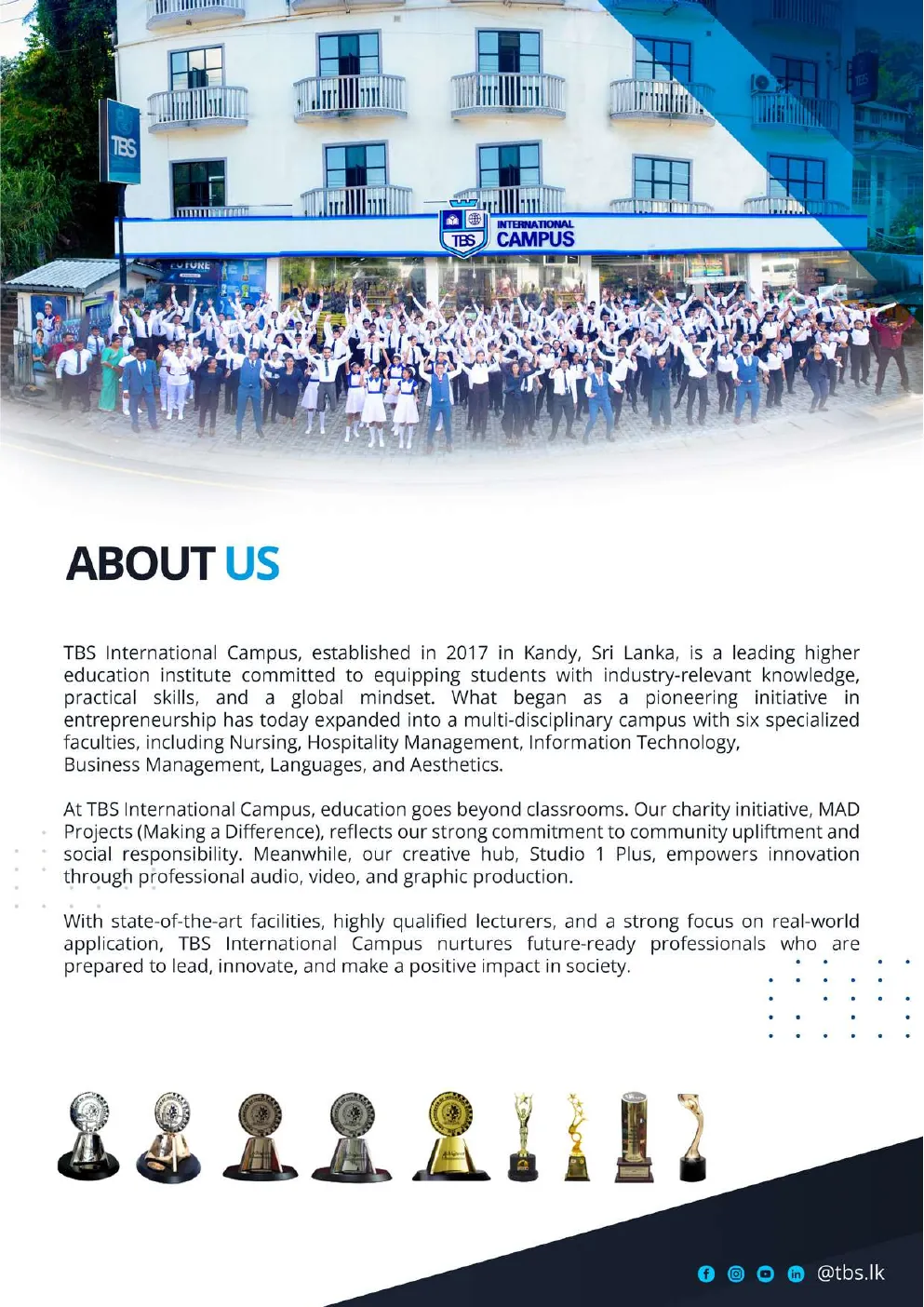 TBS institutional profile about page